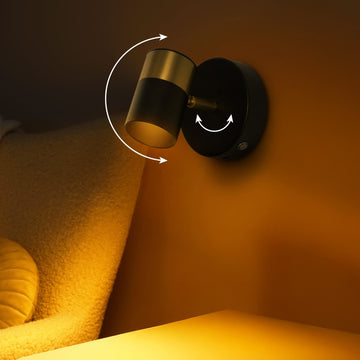 Paola 6" 1-Light Modern Adjustable Head Integrated Dimmable LED Rechargeable Wall Spotlight with Touch Sensor - JONATHAN Y